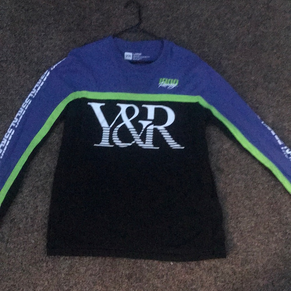 Young & reckless lrg long-sleeve racing tee